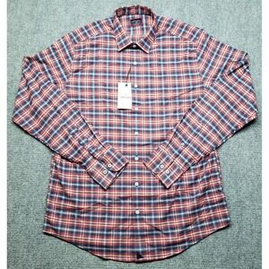 UNTUCKit Radda Shirt Mens LT Regular Flannel Red Plaid Long Sleeve Button Up New